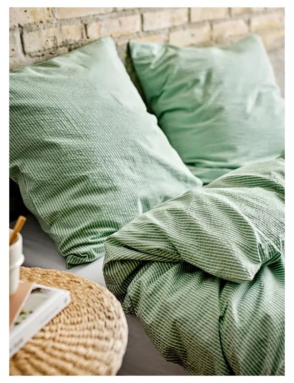 Svetlozelené bavlnené obliečky na jednolôžko/predĺžené 140x220 cm Cheerful – Södahl