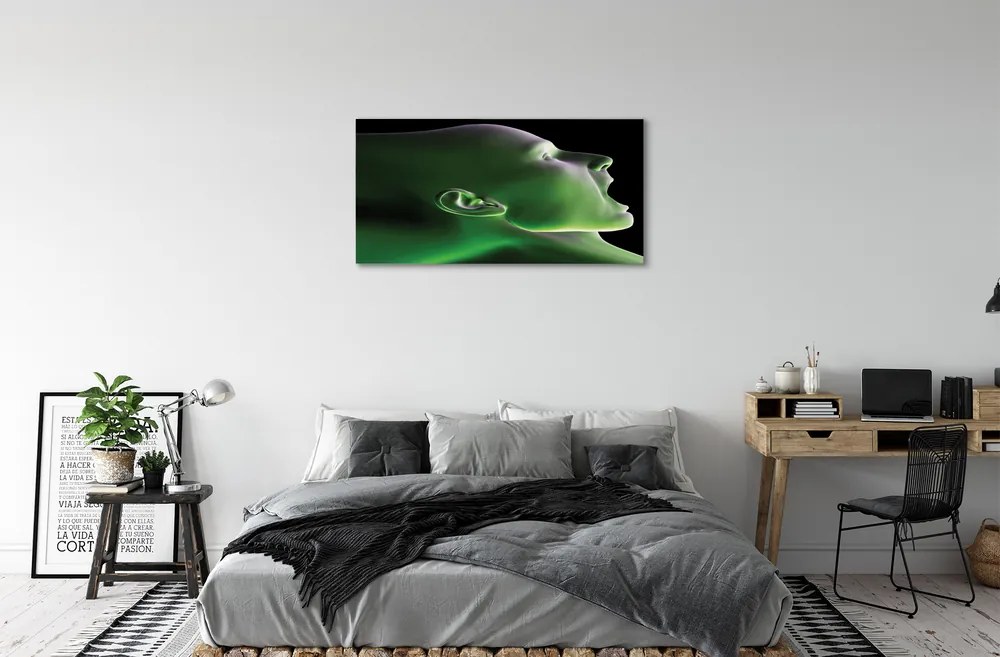 Obraz canvas V čele muž zelenú 125x50 cm