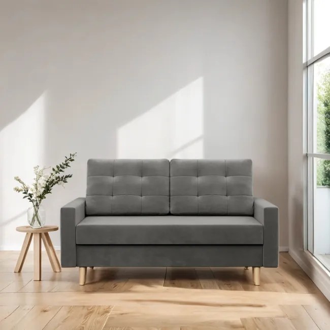 Dvojmiestna pohovka BLANK Elegant rozkladacia, svetlosivá