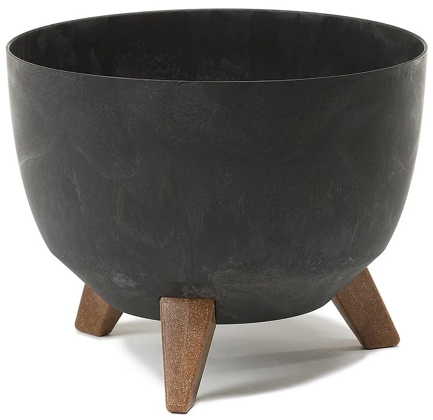 Kvetináč ROMA 290 ECO - čierny betón