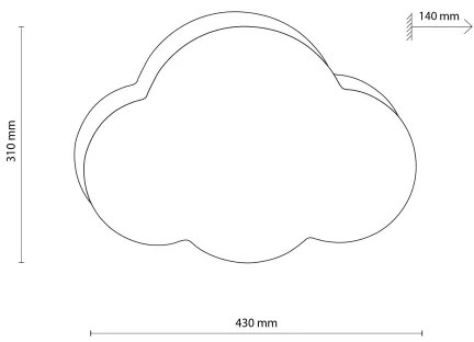 Brilagi - Detské stropné svietidlo NIMBUS MINI 2xE27/15W/230V 31x43 cm sivé