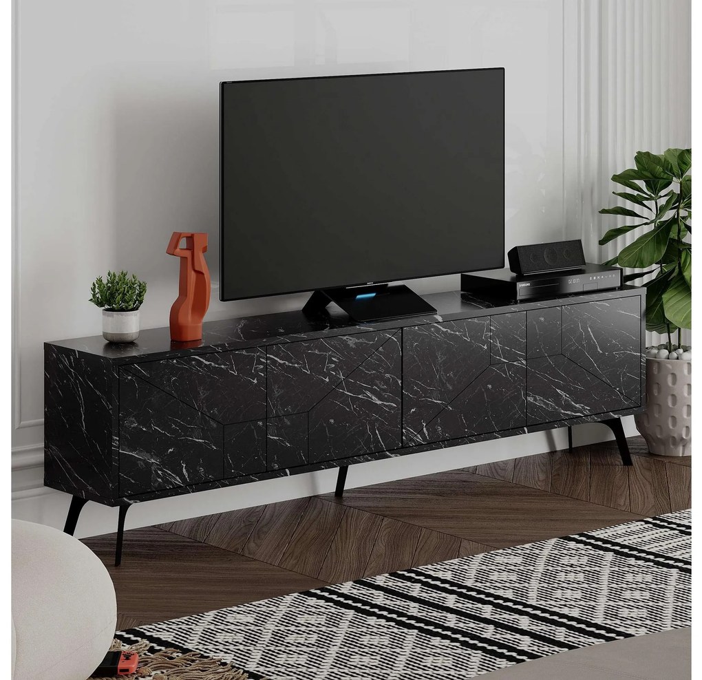 TV stolík/skrinka Duben (čierna). Akcia -18%. Vlastná spoľahlivá doprava až k Vám domov. 1102081