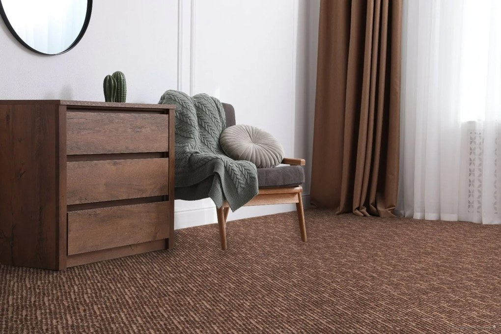 Betap, Koberec metráž Novelle 93, na mieru, šíře 3m,4m, hnedá, twinback (filc+juta), chodba / predsieň