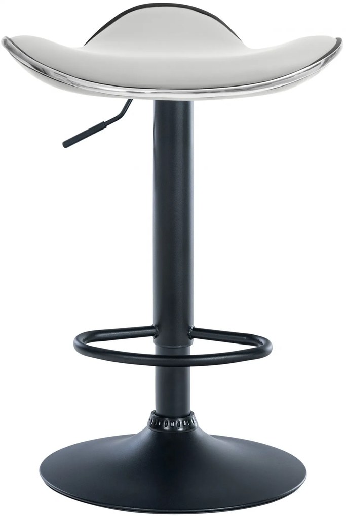 Barová stolička Shanghai - čierny rám - Biela