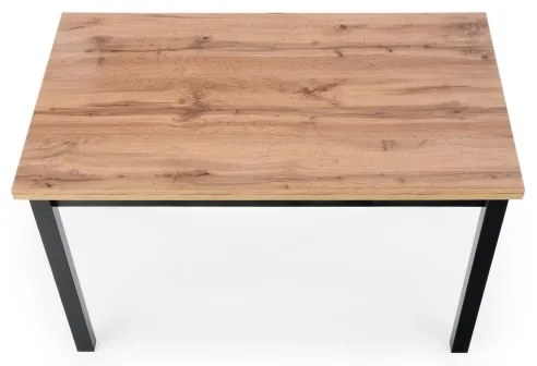 Jedálenský stôl KINDOR dub Wotan/čierna