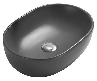 Mexen Viki umývadlo, 48x35 cm, tmavá šedá matná, 21054871