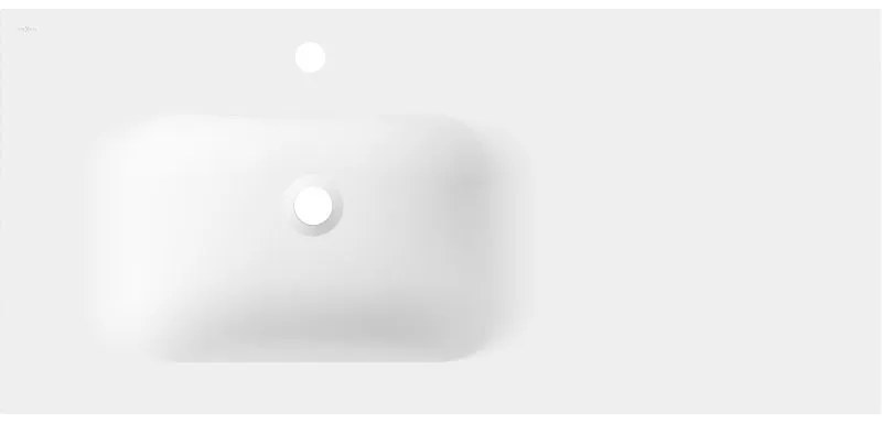Mexen Vela, umývadlo na zapustenie 101 x 46,5 cm, ľavé, biela matná, 25231001L