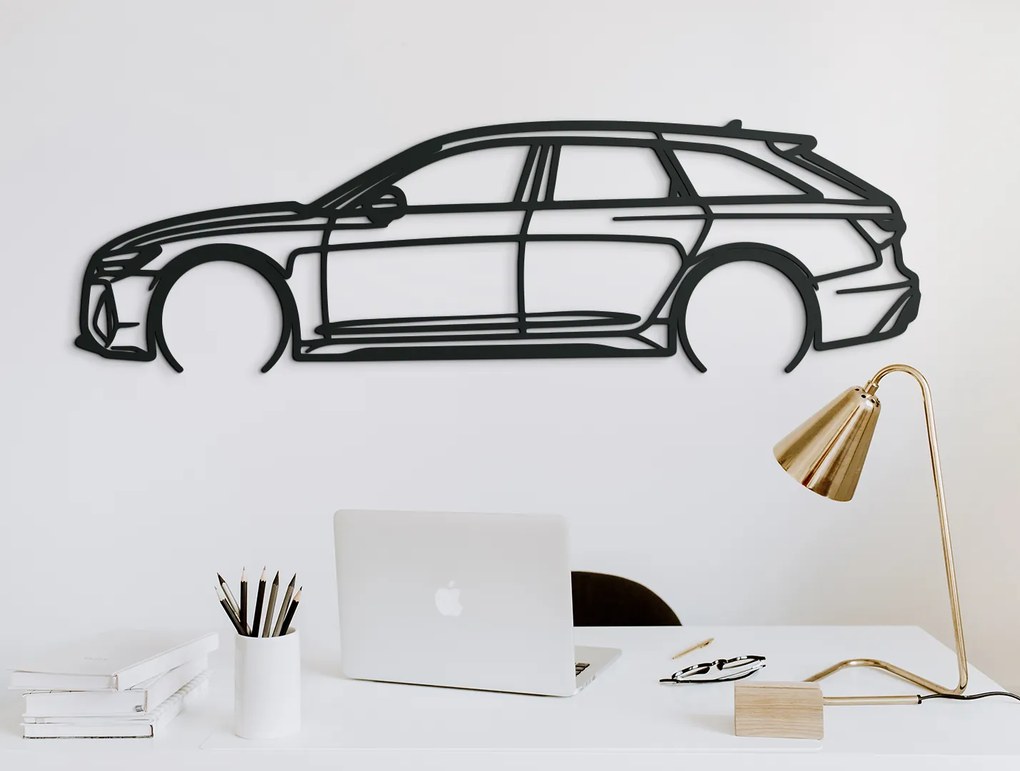 drevko Obraz na stenu Audi RS6 Rozmer obrazu: 25,5 x 86 cm, Farba dekorácie: Čierna
