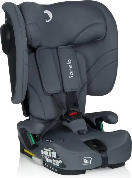 Lionelo - Skladacia autosedačka NELLY i-Size 76-150 cm grafitová sivá