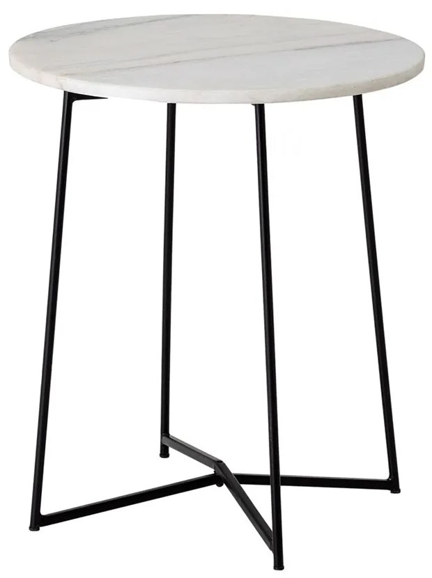 Bloomingville Odkladací stolík Anou s mramorovou doskou P.31 cm