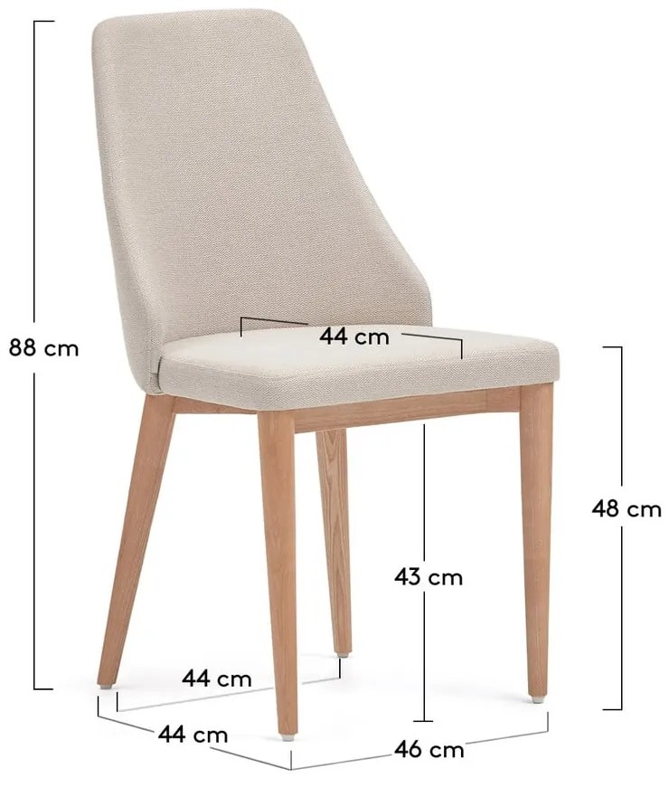 Béžová jedálenská stolička Rosie – Kave Home