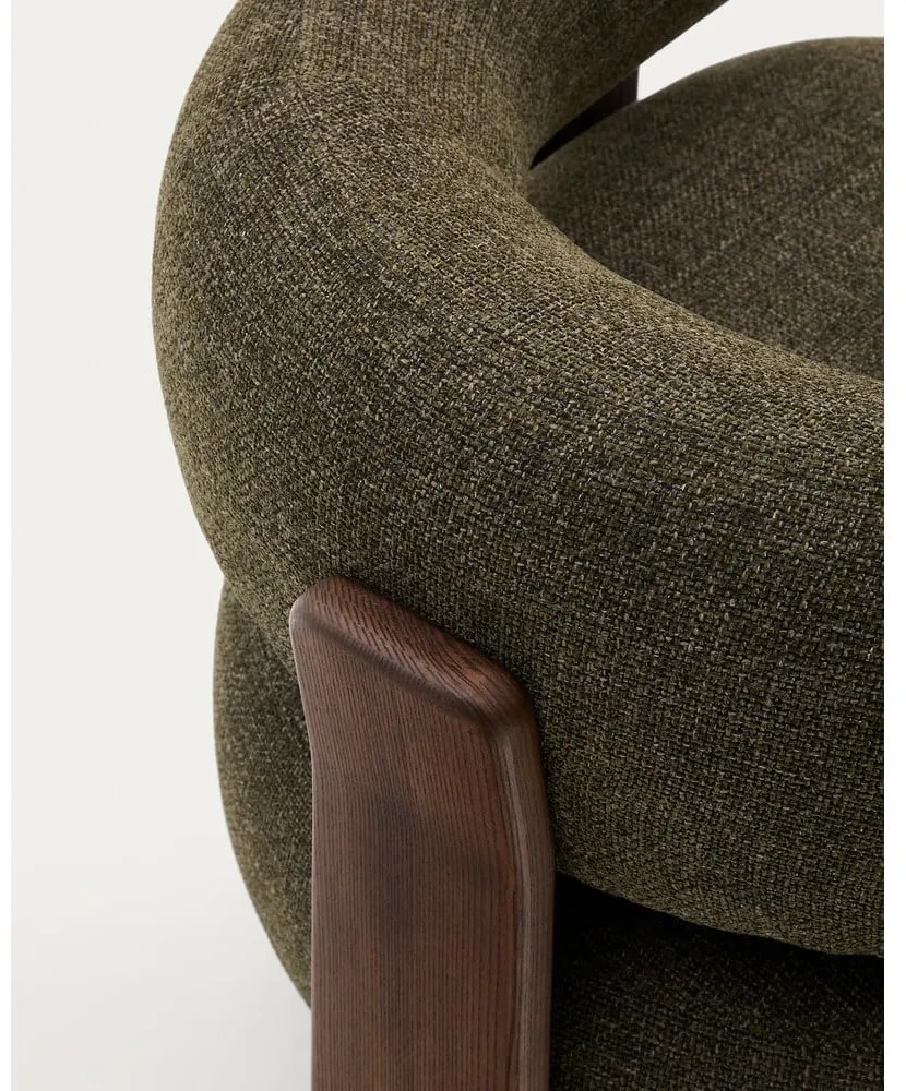 Zelené ženilkové kreslo Granite – Kave Home