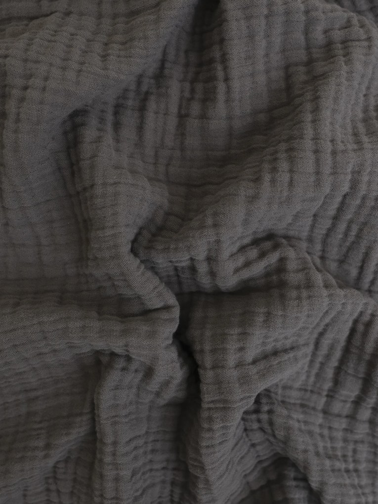 Mušelínová obliečka na vankúšik 40 × 40 cm Alexia Duo - sivá/krémová