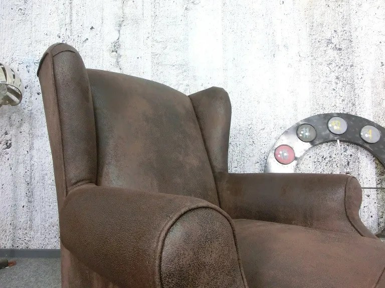 (2644) COSIMO elegantné hnedé kreslo ušiak