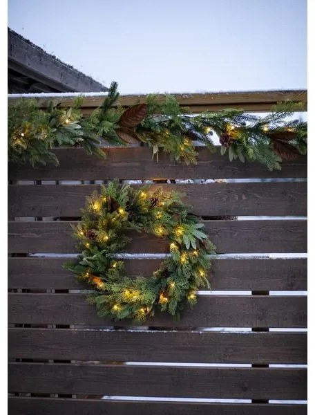 STAR TRADING Svietiaci vianočný veniec Mixi Ø 60 cm