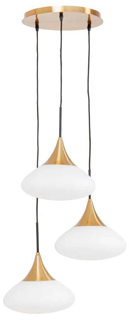 Gocce visiaca lampa zlatá Ø47 cm