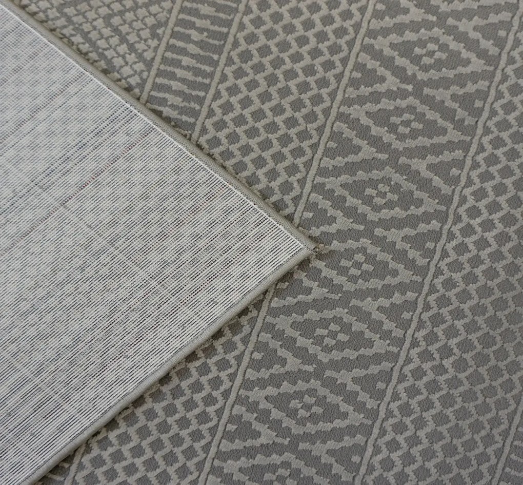 BE Koberec Zurich 1901 GREY – sivý obdĺžnikový Rozmer: 200x290 cm