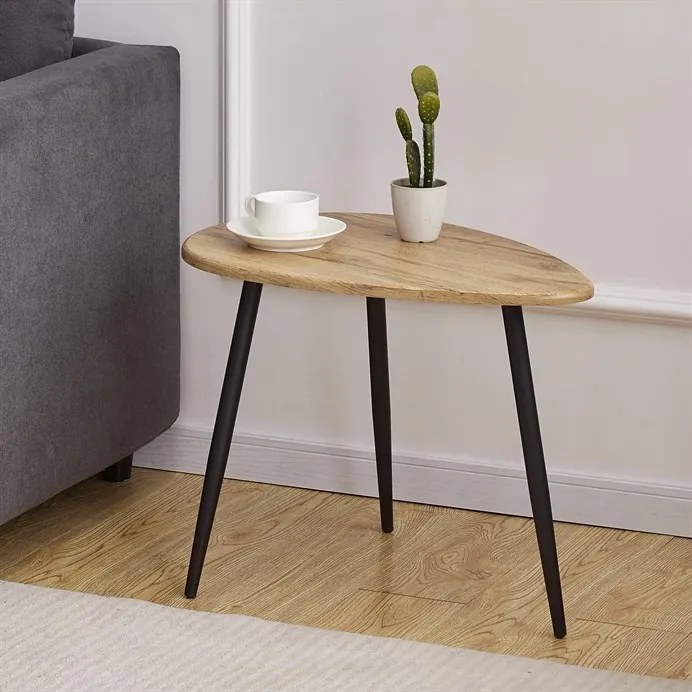 Autronic BONTEC Odkladací stolík 60x40cm, mdf, dub, AF-3011 OAK Farba: Biela