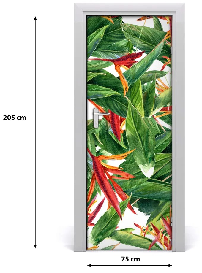 Samolepiace fototapety na dvere Strelitzia reginae 75x205 cm