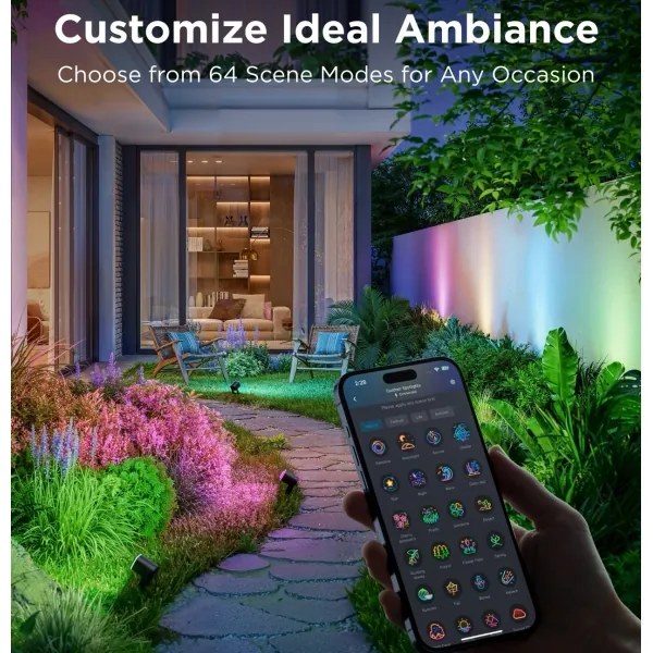 Govee - LED RGBWW Stmievateľný reflektor LED/12W/230V IP67 2700-6500K Wi-Fi