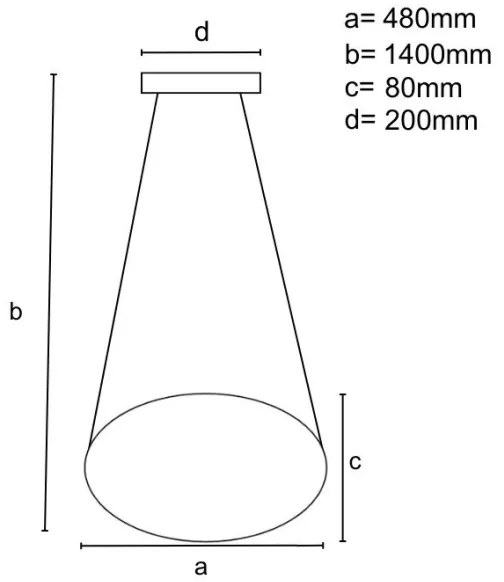LED Stmievateľný luster na lanku LED/65W/230V 3000-6500K zlatá + diaľkové ovládanie