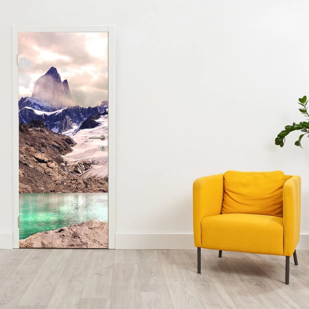 Fototapeta na dvere - Horské jazero (95x205cm)