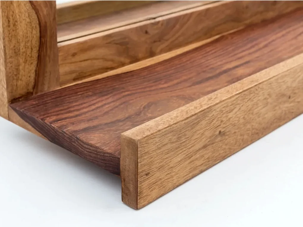 furniture-nabytek.cz - Masívny kúpeľňový set Lagos, 5-dielny, lakovaný palisander, hnedý
