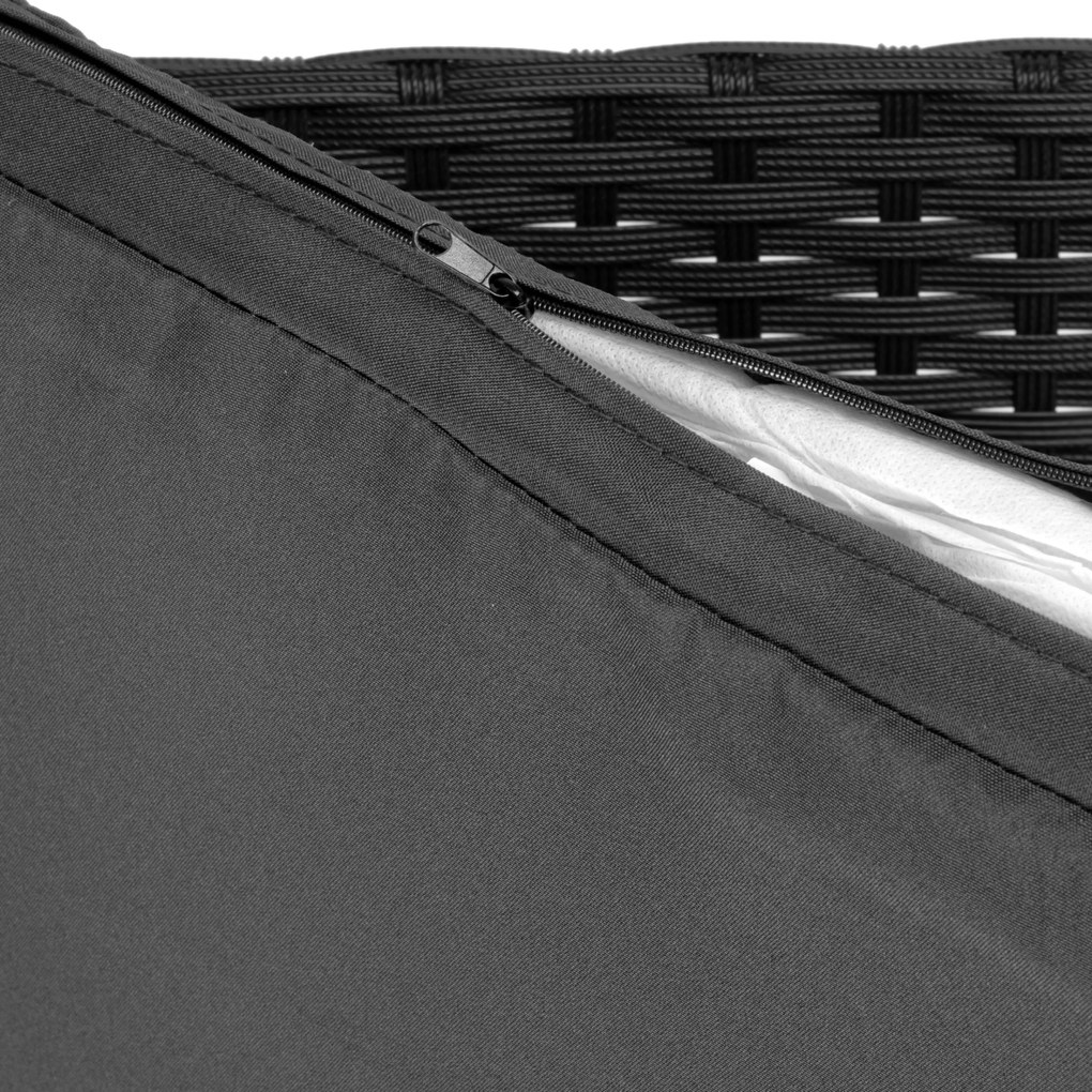 Záhradná zostava Coffi čierna/šedá