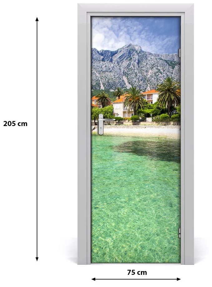 Fototapeta na dvere pláž Chorvátsko 75x205 cm