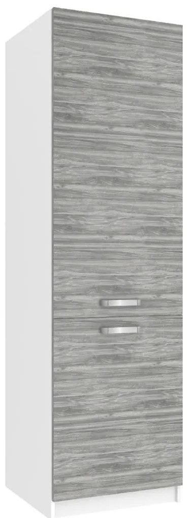 Vysoká kuchynská skrinka Belini pre vstavanú chladničku 60 cm šedý antracit Glamour Wood  TOR SSL60/1/WT/GW/0/U
