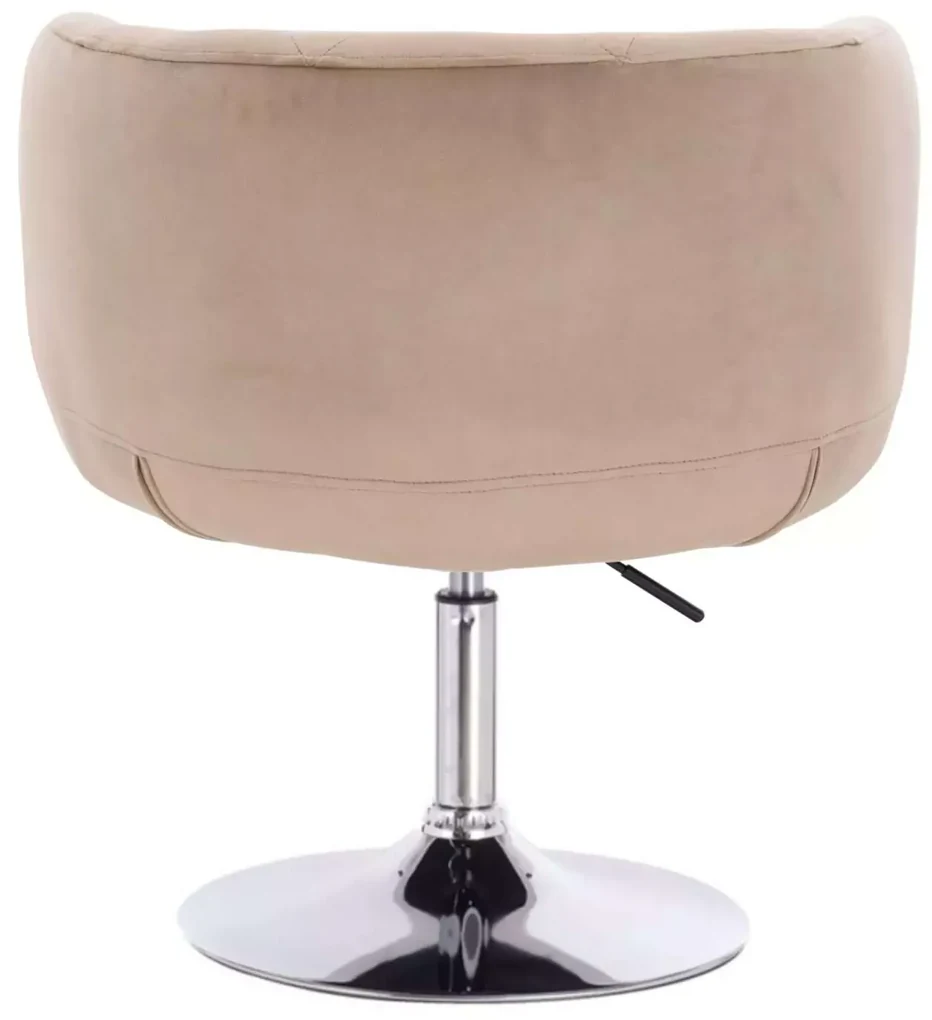 LuxuryForm DESIGN Kreslo MONTANA VELUR na striebornom tanieri - latte