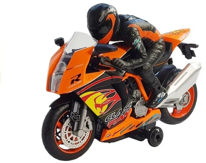 LEAN TOYS Motocykel 2.4G RC - oranžový