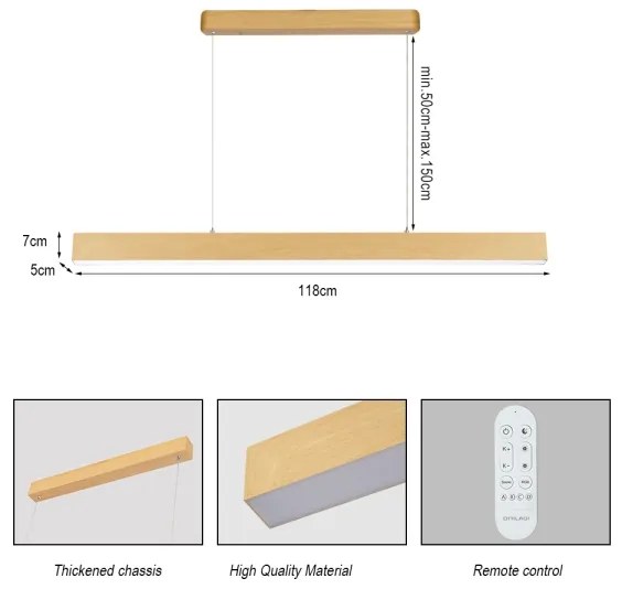 Brilagi - LED stmievateľný luster SLEEKLINE SMART LED/40W/230V Wi-Fi Tuya + diaľkový ovládač