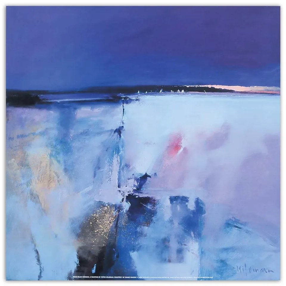 Gario Obraz na plátne Akvarel modrá krajina Rozmery: 60 x 60 cm