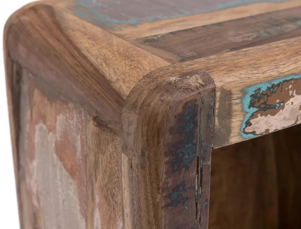 furniture-nabytek.cz - Masivní koupelnová nástěnná skříňka Calcutta II z recyklovaného dřeva, lakovaná, vícebarevná