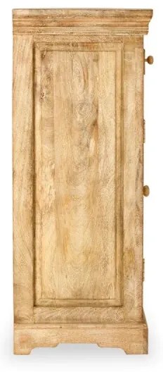 furniture-nabytek.cz - Masívna komoda z mangového dreva, lakovaná, prírodná farba – 75×46×114 cm