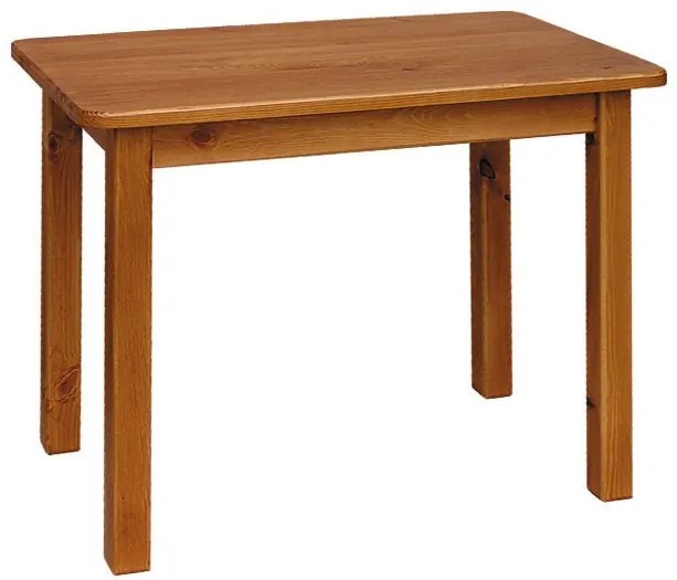 Stôl, rovné nohy, šírka 70cm - ST03: Biela 70x100cm ostré hrany