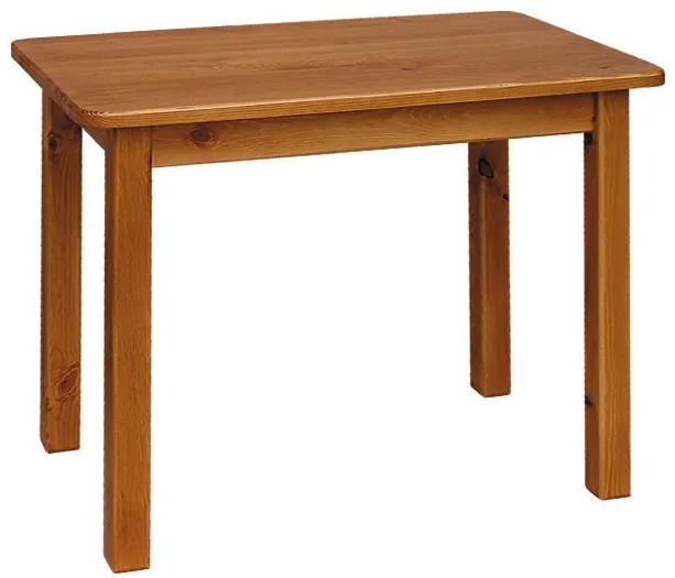 Stôl, rovné nohy, šírka 70cm - ST03: Borovica 70x110cm oblé hrany
