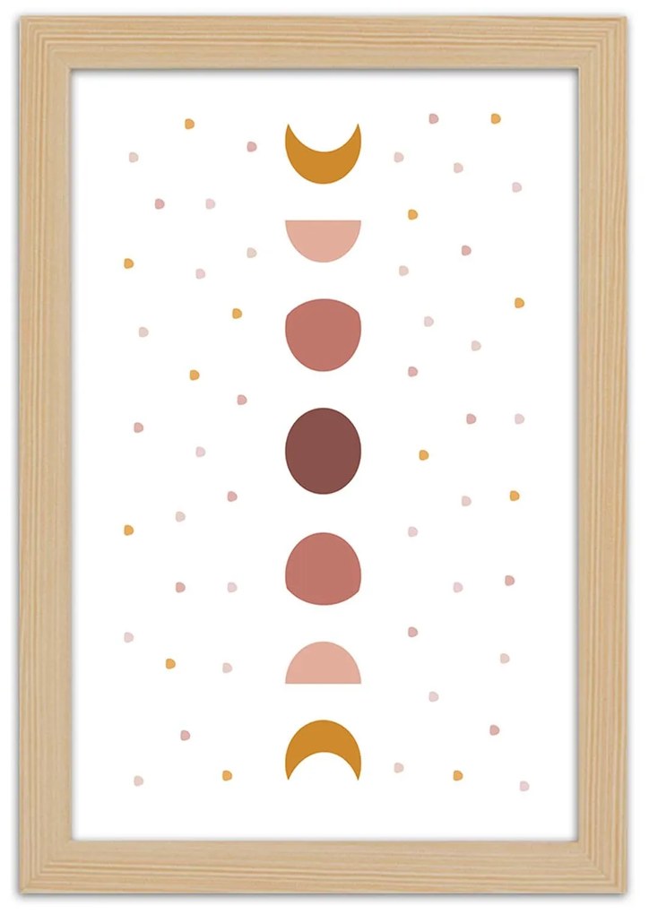 Gario Plagát Moon composition Farba rámu: Čierna, Rozmery: 30 x 45 cm