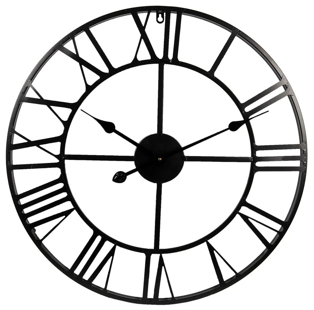 Kovové hodiny s rímskymi číslicami - Ø 60 * 4 cm
