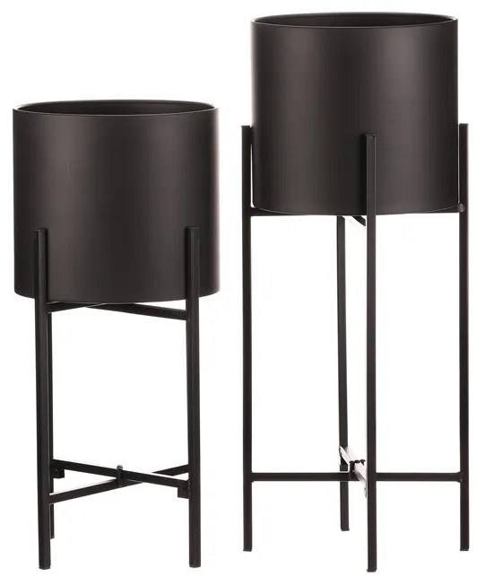 Autronic BONTEC Stojan - kovový, okrúhly, čierny mat, cena za sadu 2 ks Farba: Čierna