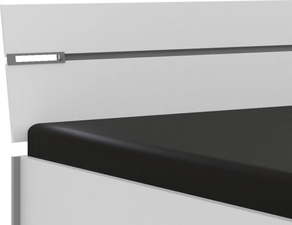 Posteľ s osvetlením Cheep 180x200 cm, biela