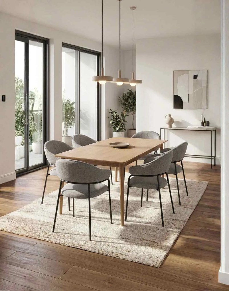 Jedálenská stolička s podrúčkami Bianca, sivá