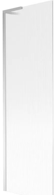 Mexen Next L, 1-krídlová vaňová zástena 60 x 150 cm, 6mm sklo s rebrovým vzorom, chrómový profil, 895-060-000-03-09-01
