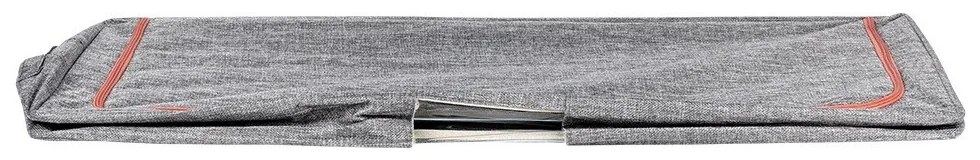 Látkový pevný box na uskladnenie textilu, sivý PILLOW 95 x 45 x 16 cm (68l)