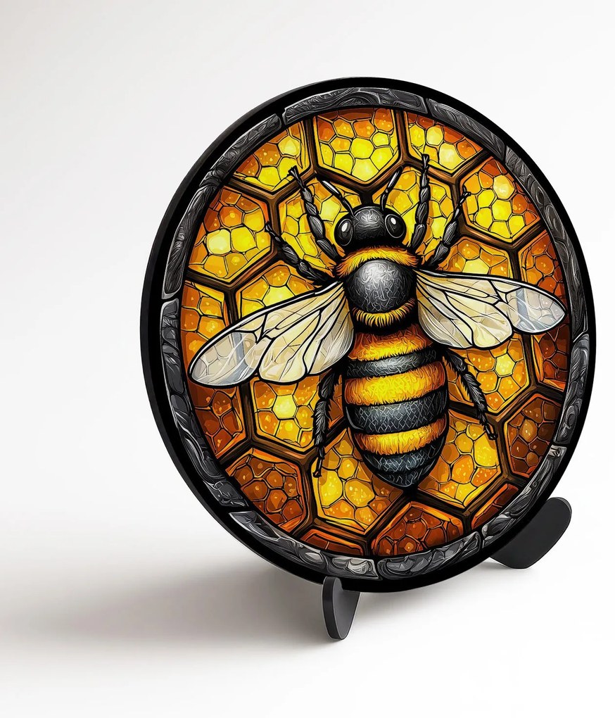 DUBLEZ | Drevený obraz - Včela na pláste