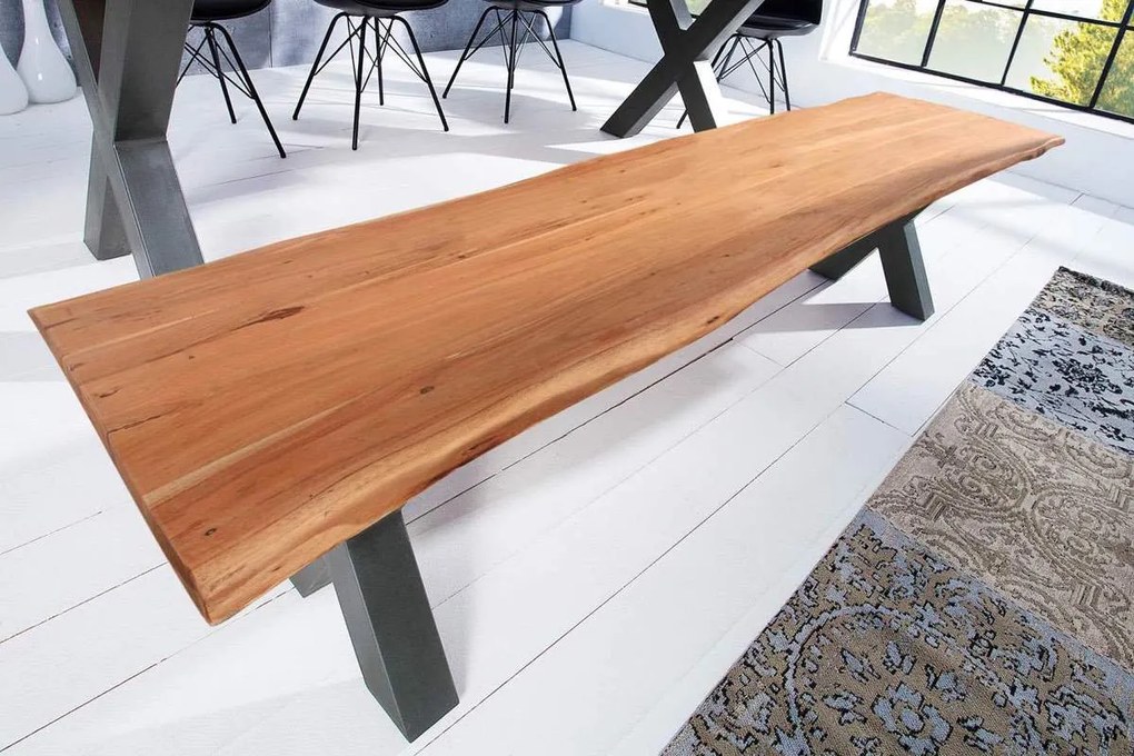 Dizajnová lavica Massive X Honey 200 cm akácia