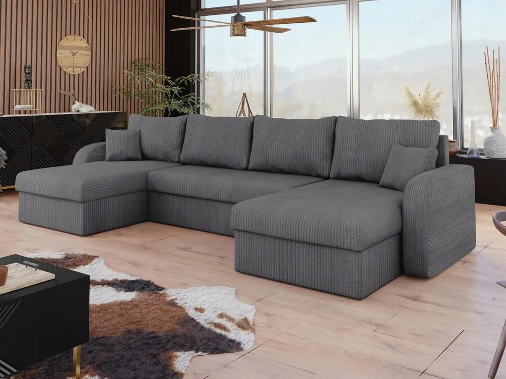 Rohová sedacia súprava U Arian U (sivá)