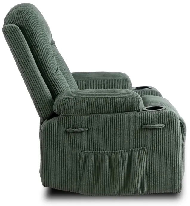 JAKS Masážne kreslo zelené menčester Box