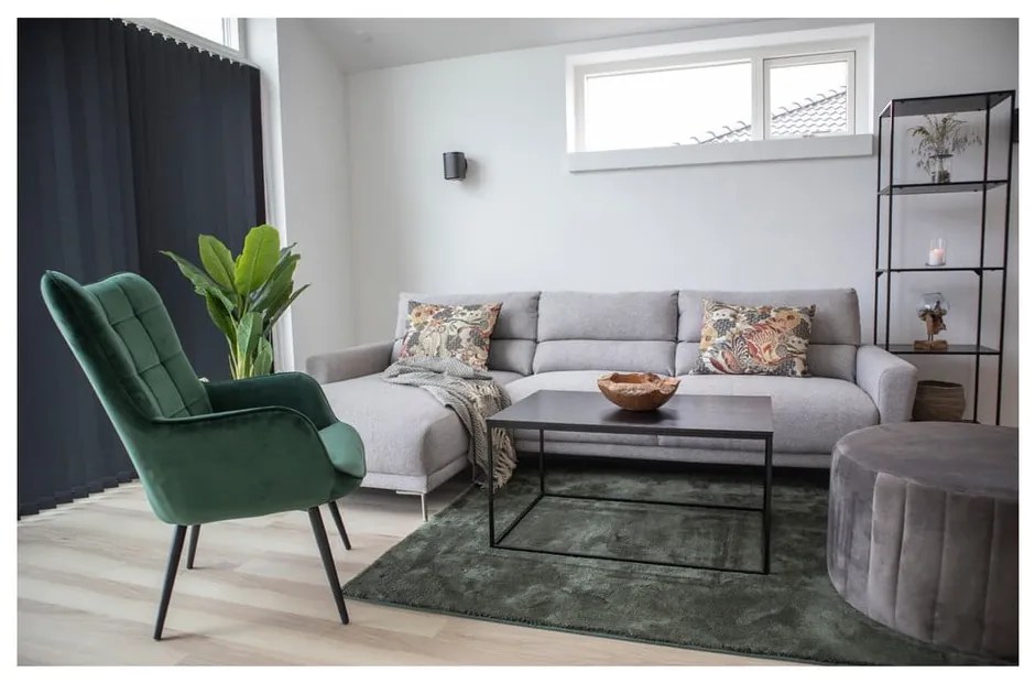 Zelené kreslo zo zamatu House Nordic Glasgow